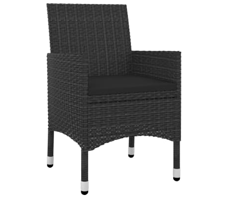 vidaXL 9-tlg. Garten-Essgruppe mit Kissen Poly Rattan und Glas