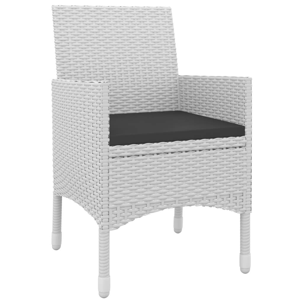 

vidaXL 5-delige Tuinset met kussens poly rattan en glas