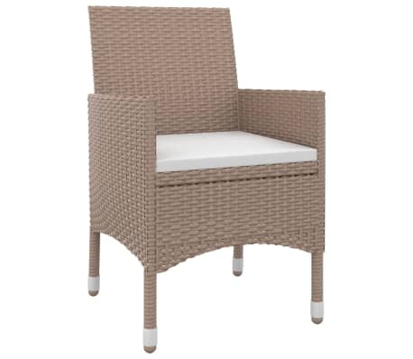 vidaXL Sodo komplektas su pagalvėlėmis, 7 dalių, poliratanas/stiklas