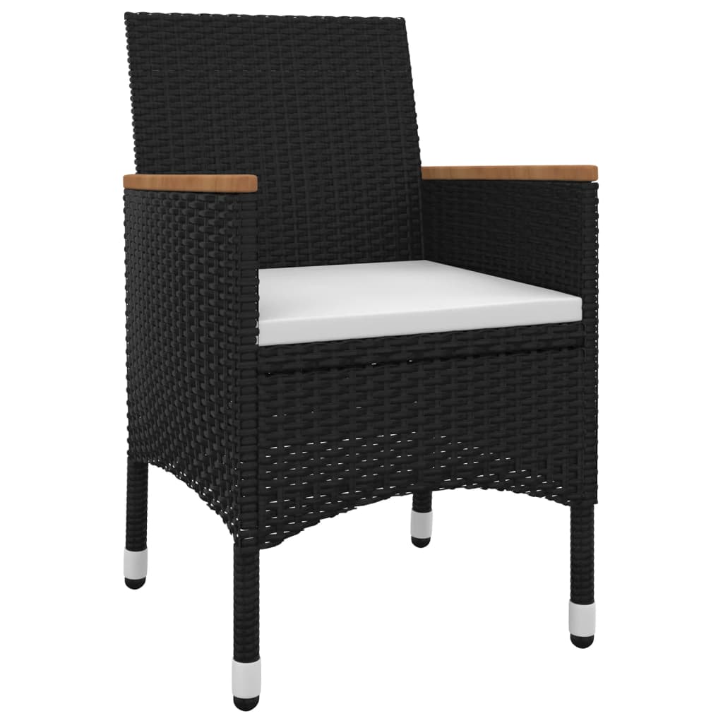 

vidaXL 7-delige Tuinset met kussens poly rattan en glas