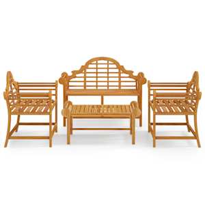 4dílná zahradní sedací souprava masivní teak - obrázek 2