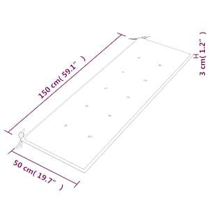 Lavice Batavia s červenou poduškou 150 cm masivní teakové dřevo - obrázek 9