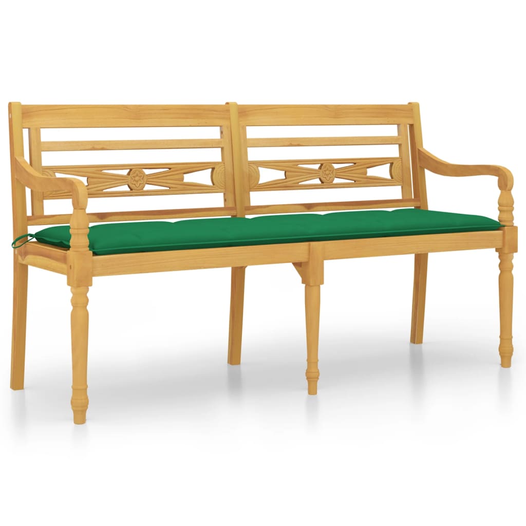 Teak Batavia Ławka ogrodowa z poduszką Drewniana ławka Ławka Wielokrotny wysięgnik vidaXL - Zdjęcie 56 z 90