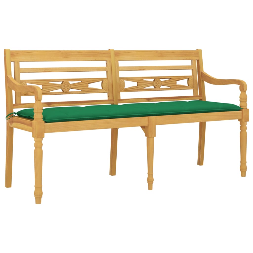 Teak Batavia Ławka ogrodowa z poduszką Drewniana ławka Ławka Wielokrotny wysięgnik vidaXL - Zdjęcie 57 z 90