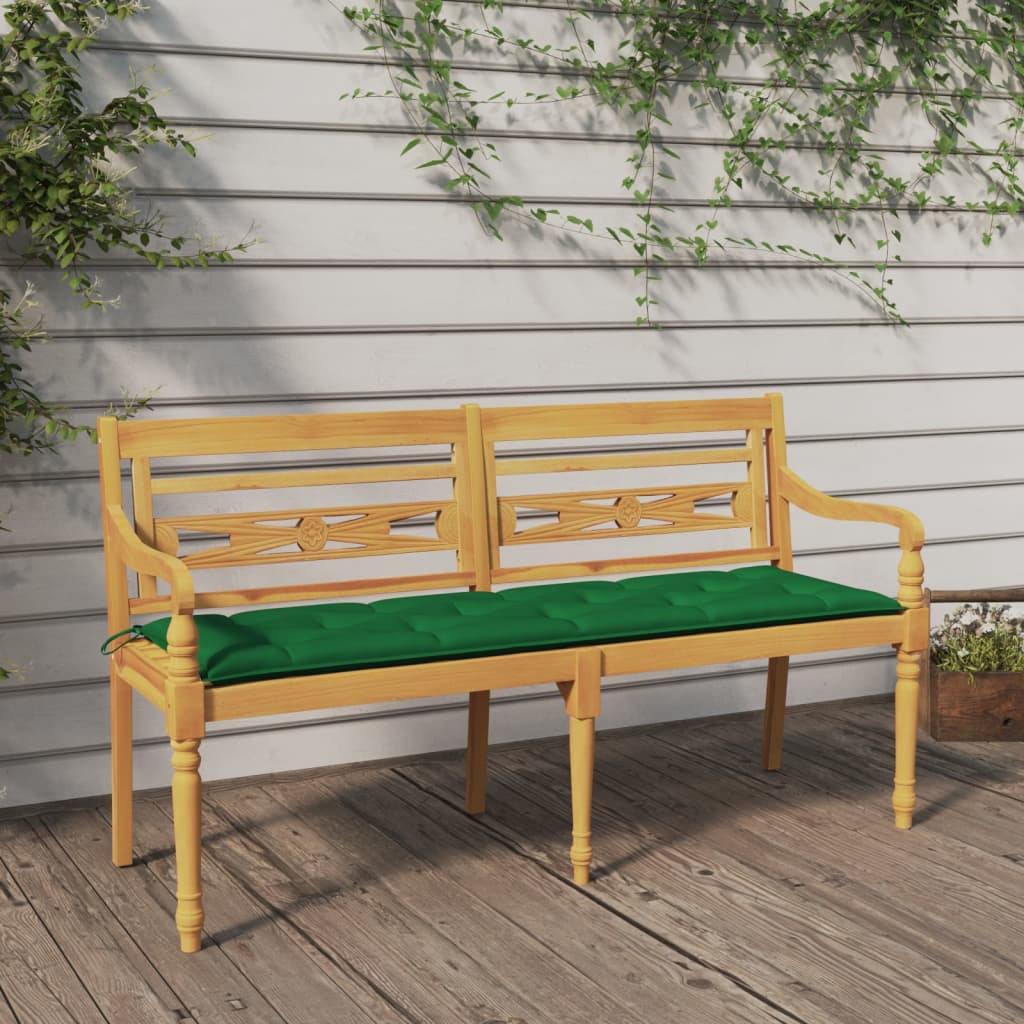 Teak Batavia Ławka ogrodowa z poduszką Drewniana ławka Ławka Wielokrotny wysięgnik vidaXL - Zdjęcie 55 z 90