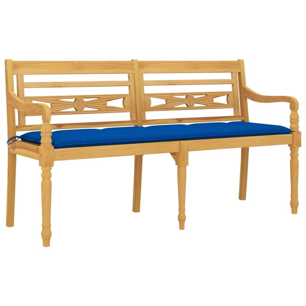 Teak Batavia Ławka ogrodowa z poduszką Drewniana ławka Ławka Wielokrotny wysięgnik vidaXL - Zdjęcie 30 z 90