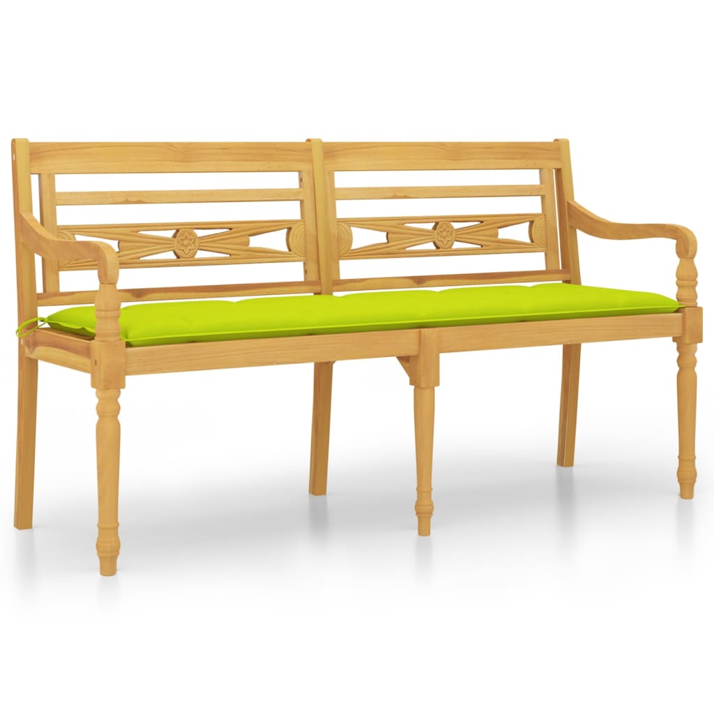 Teak Batavia Ławka ogrodowa z poduszką Drewniana ławka Ławka Wielokrotny wysięgnik vidaXL - Zdjęcie 65 z 90