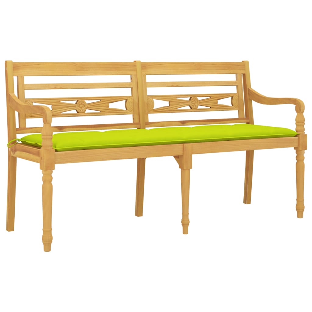 Teak Batavia Ławka ogrodowa z poduszką Drewniana ławka Ławka Wielokrotny wysięgnik vidaXL - Zdjęcie 66 z 90