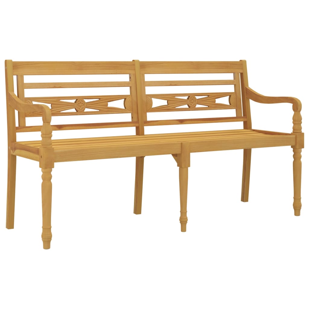 Teak Batavia Ławka ogrodowa z poduszką Drewniana ławka Ławka Wielokrotny wysięgnik vidaXL - Zdjęcie 67 z 90