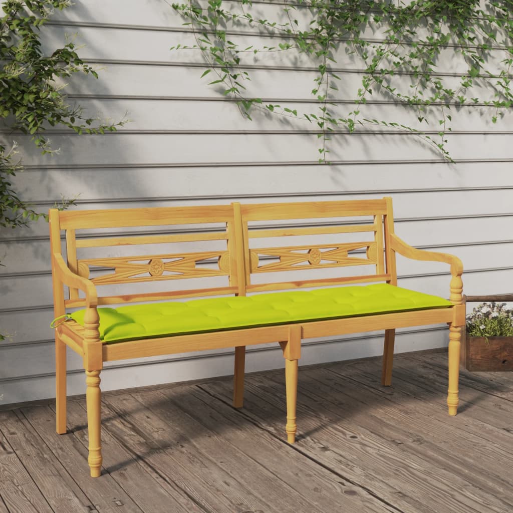 Teak Batavia Ławka ogrodowa z poduszką Drewniana ławka Ławka Wielokrotny wysięgnik vidaXL - Zdjęcie 64 z 90