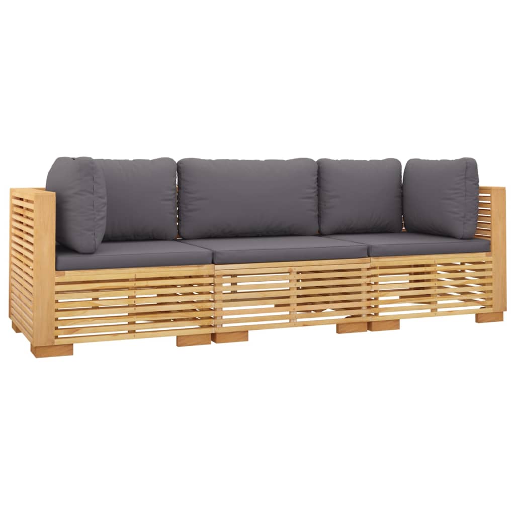 Thumbnail - vidaXL 3-tlg. Garten-Lounge-Set mit Kissen Massivholz Teak