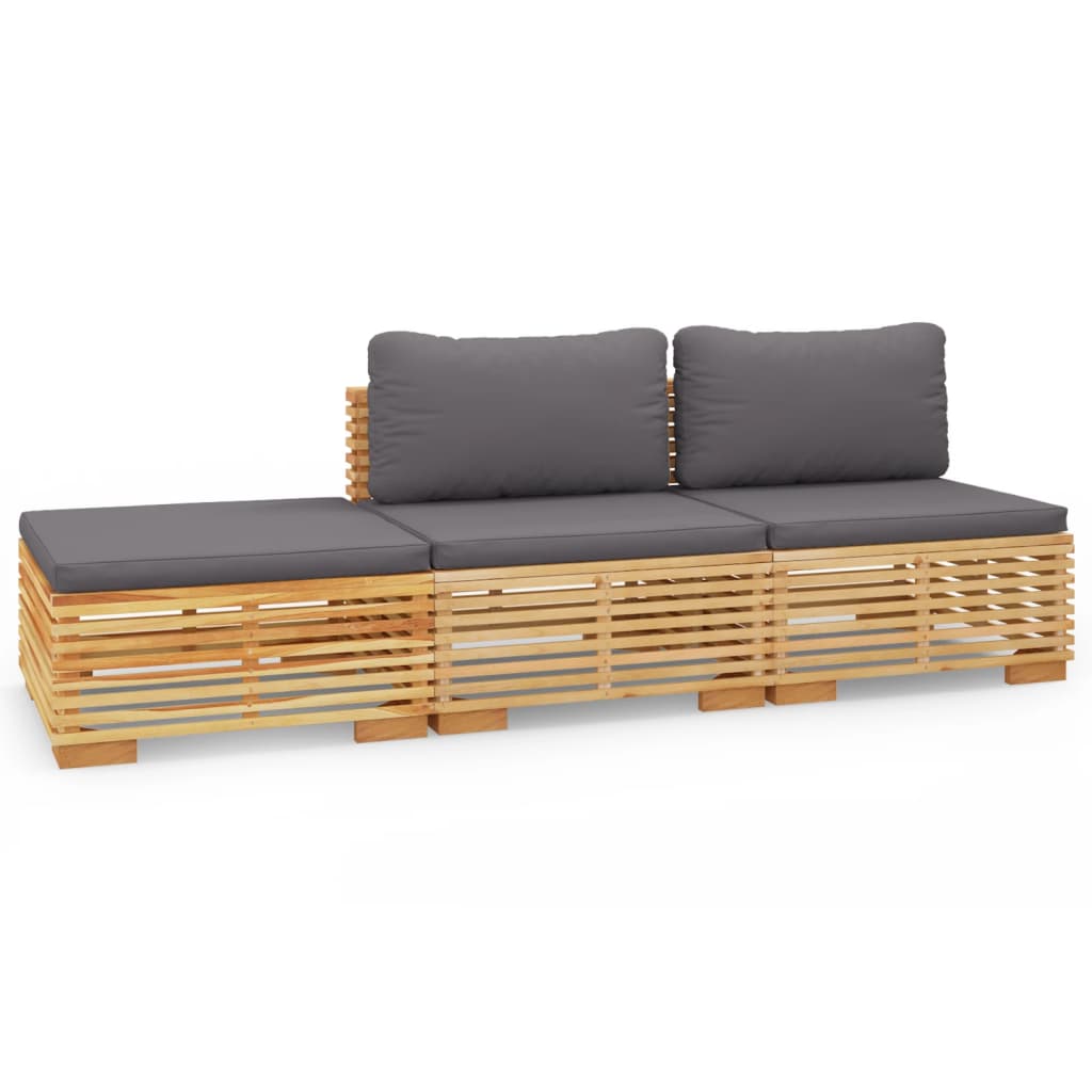 Thumbnail - vidaXL 3-tlg. Garten-Lounge-Set mit Kissen Massivholz Teak