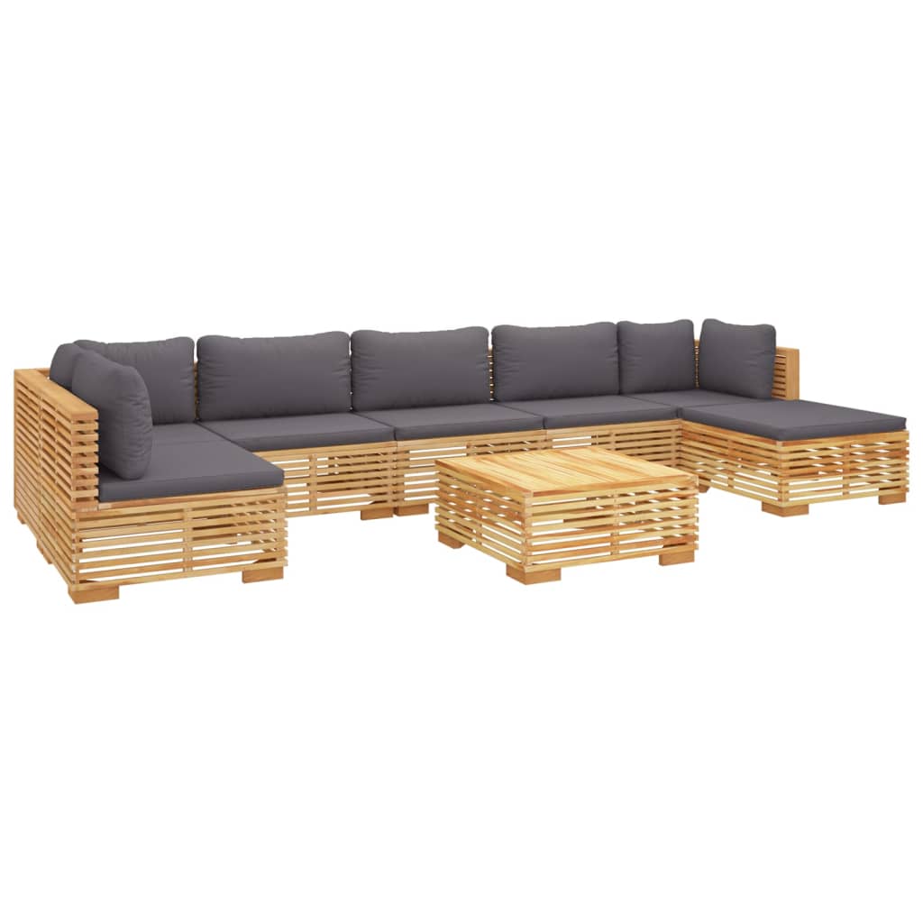 Thumbnail - vidaXL 8-tlg. Garten-Lounge-Set mit Kissen Massivholz Teak