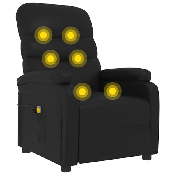 vidaXL massaažitool, must, kunstnahk