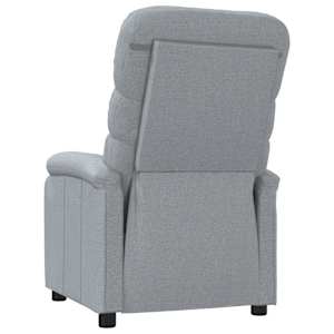 Polohovací křeslo světle šedé textil - obrázek 5