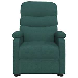 Polohovací křeslo tmavě zelené textil - obrázek 3