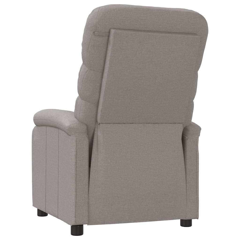 vidaXL Fauteuil verstelbaar stof taupe, foto 4