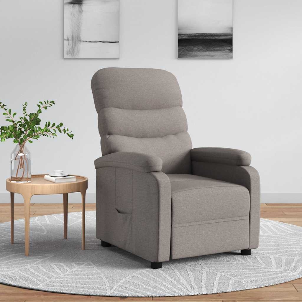 vidaXL Relaxsessel Taupe Stoff