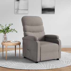 Polohovací křeslo taupe textil