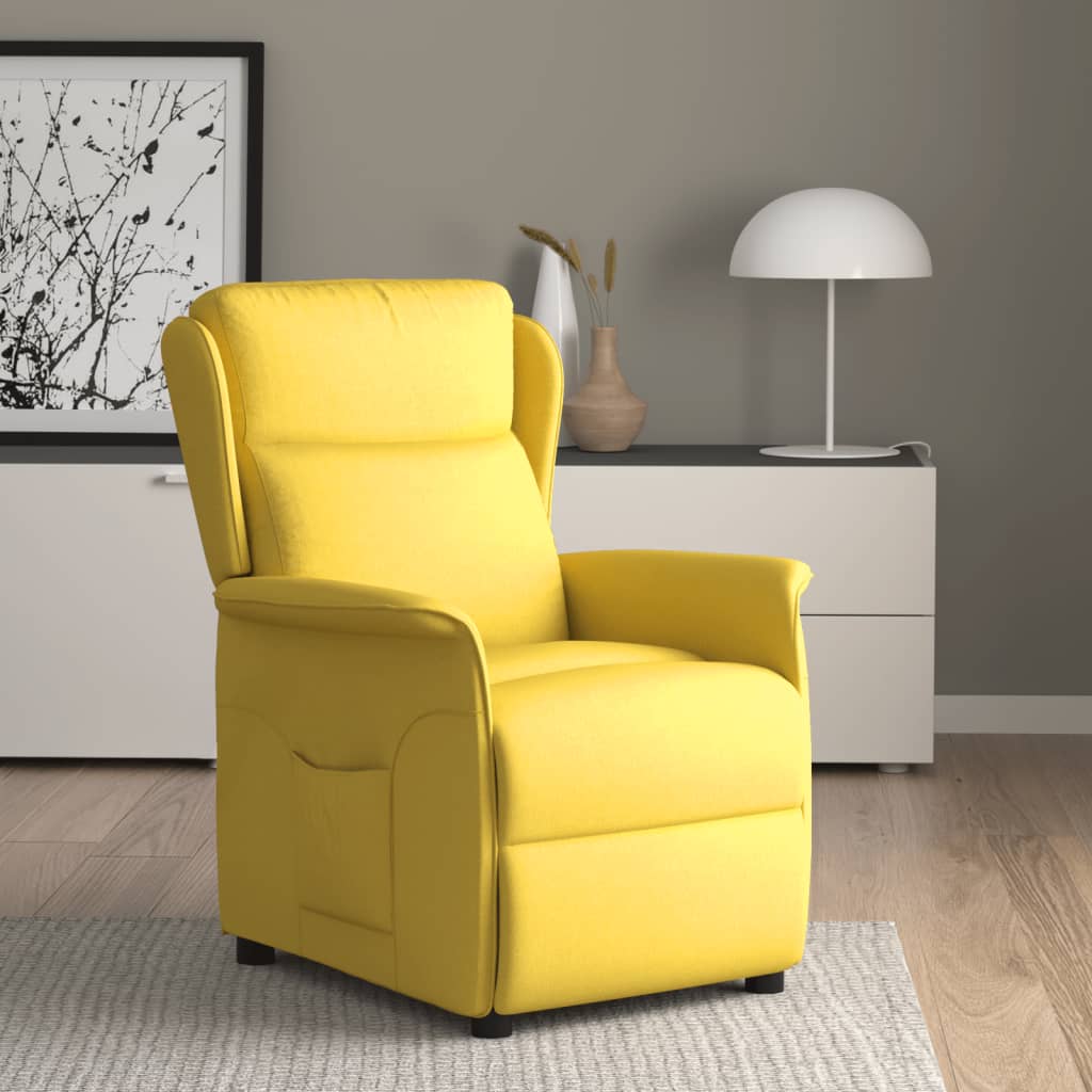 Fauteuil inclinable Jaune clair Tissu