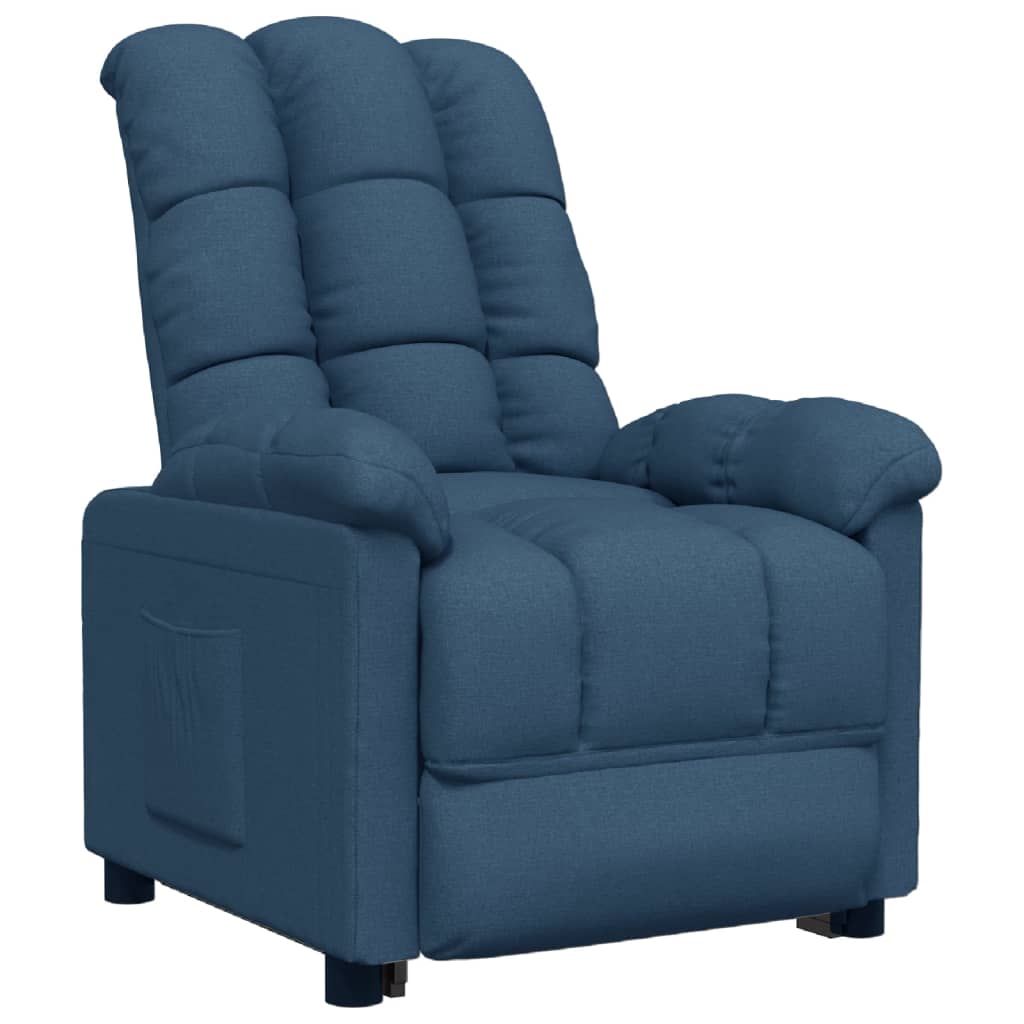 

vidaXL Fauteuil verstelbaar stof blauw