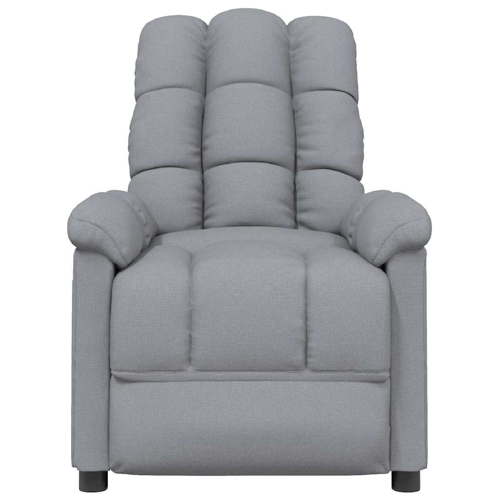 vidaXL Massagestoel stof lichtgrijs afbeelding