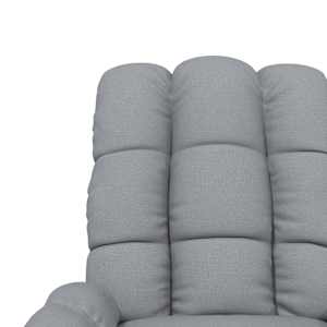 Masážní křeslo světle šedé textil - obrázek 8