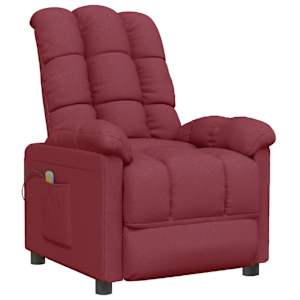 Masážní křeslo vínové textil - obrázek 2