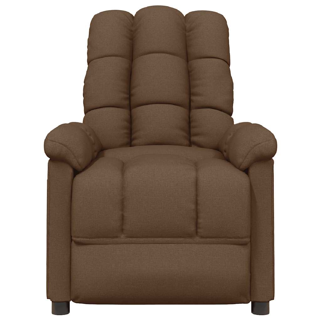 vidaXL Massagestoel stof bruin