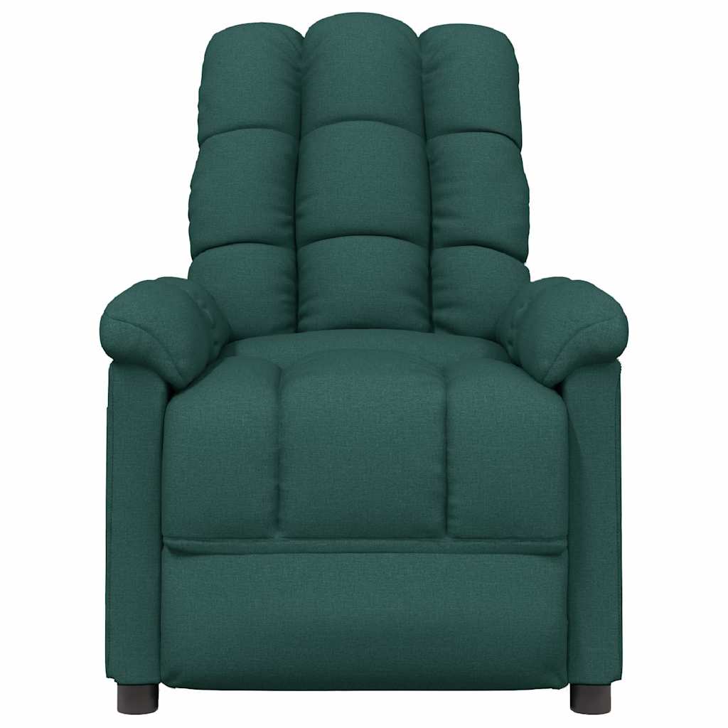 vidaXL Massagestoel stof donkergroen