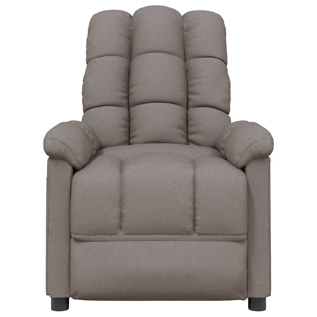 vidaXL Massagestoel stof taupe