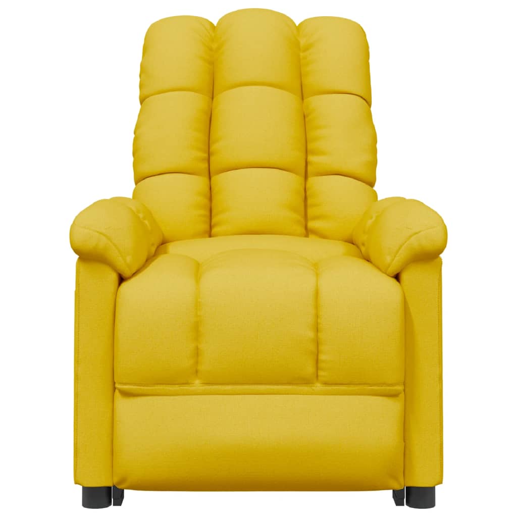 vidaXL Fauteuil de massage Jaune Tissu