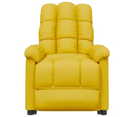 vidaXL Fauteuil de massage Jaune Tissu