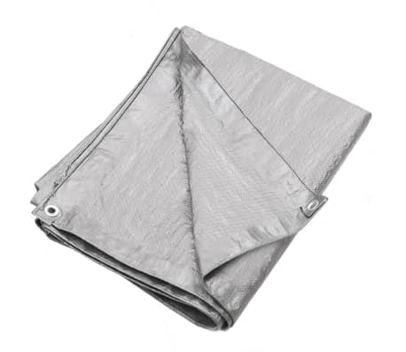 vidaXL Tentas, pilkos spalvos, 8x12m, 90g/m&sup2;, HDPE