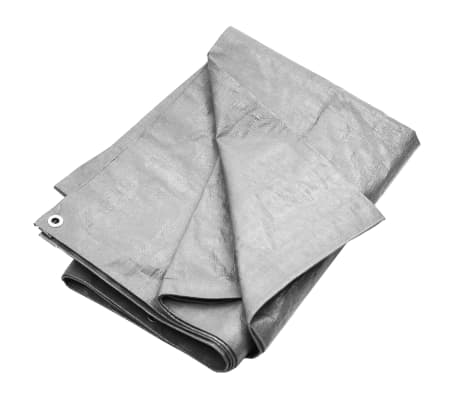 vidaXL Tarpaulin 180 g/m² 6x12 m Grey HDPE