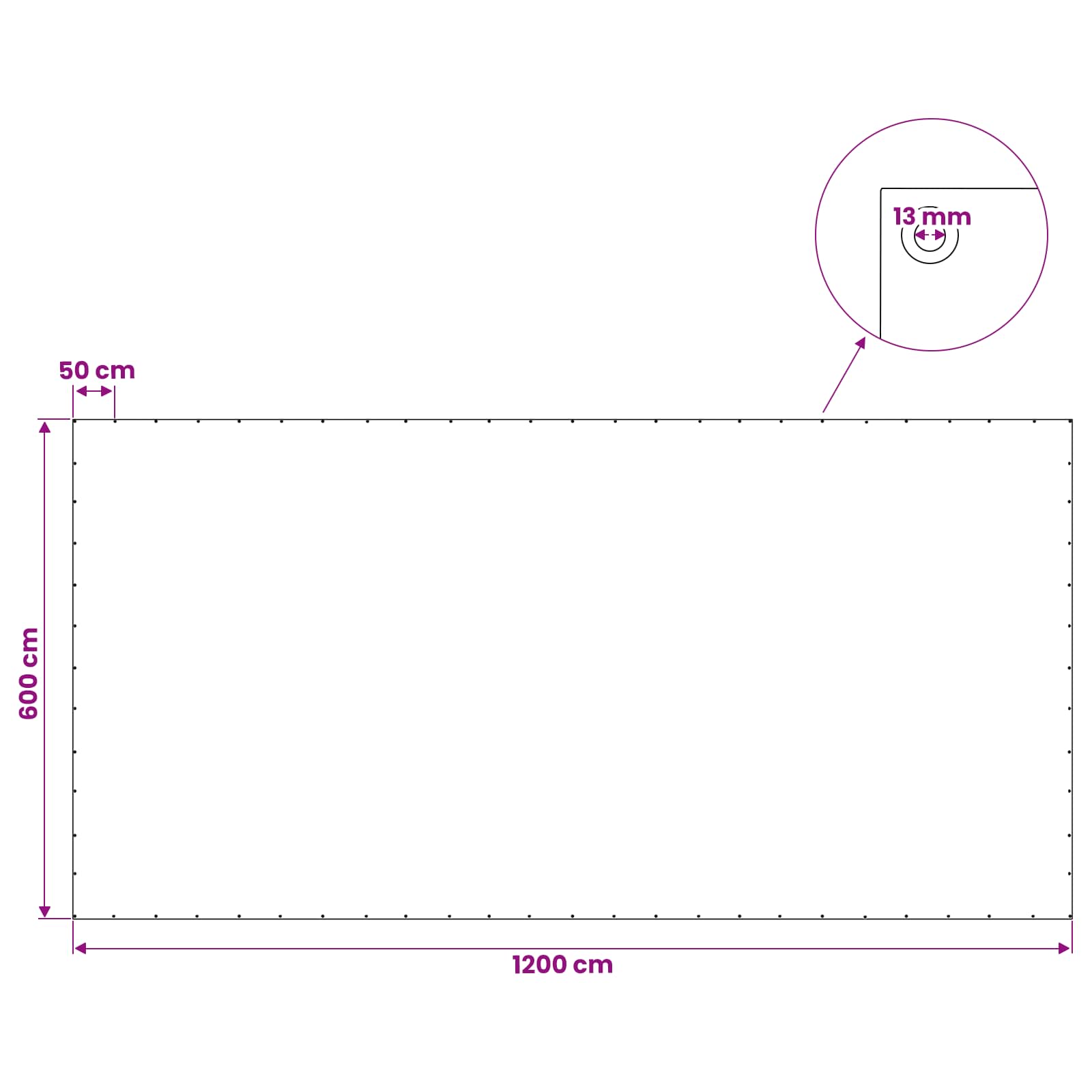 vidaXL Abdeckplane 180 g/m² 6x12 m Grau HDPE – Bild 12