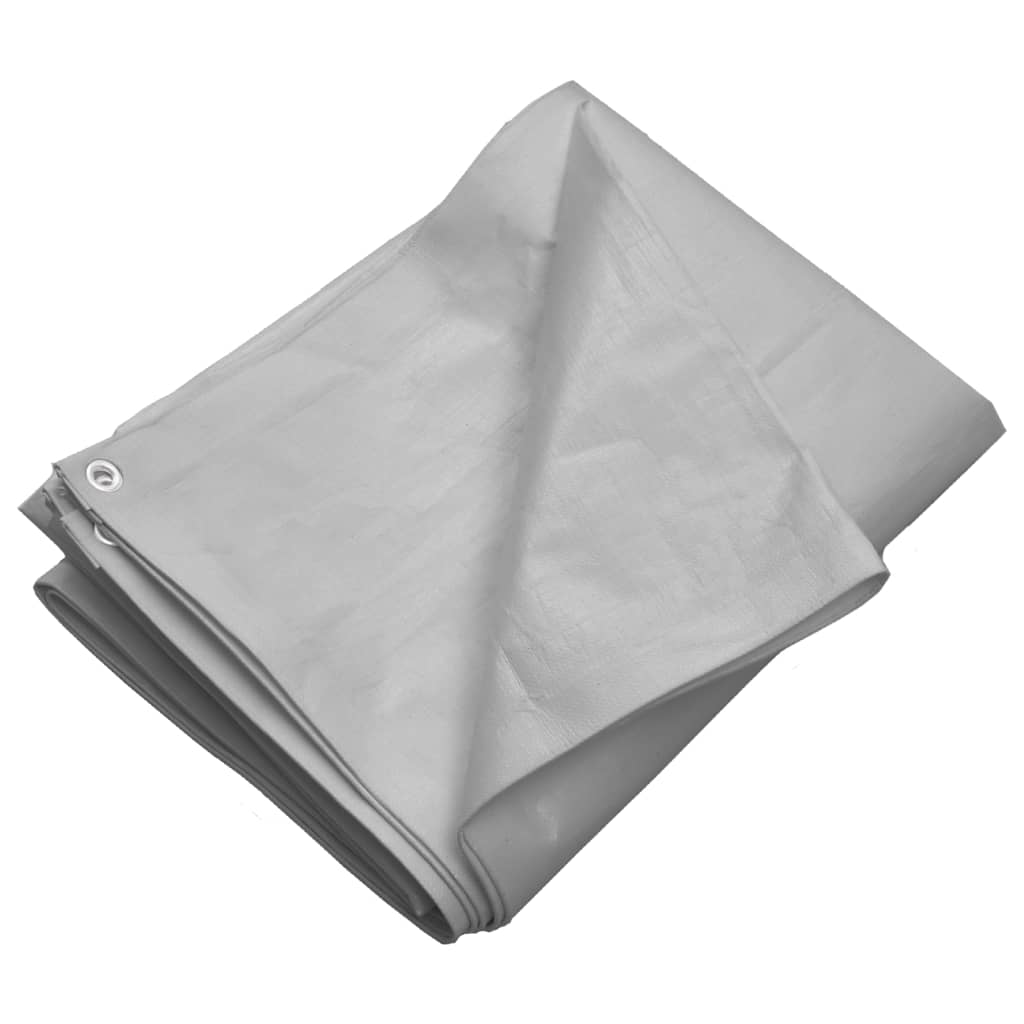vidaXL Prelată 260 g/m², gri, 6x10 m, HDPE
