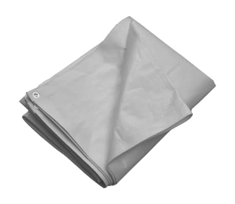 vidaXL Tarpaulin 260 g/m² 8x8 m Grey HDPE