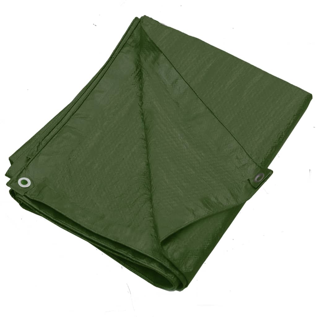 vidaXL Prelată 90 g/m², verde, 6x8 m, HDPE