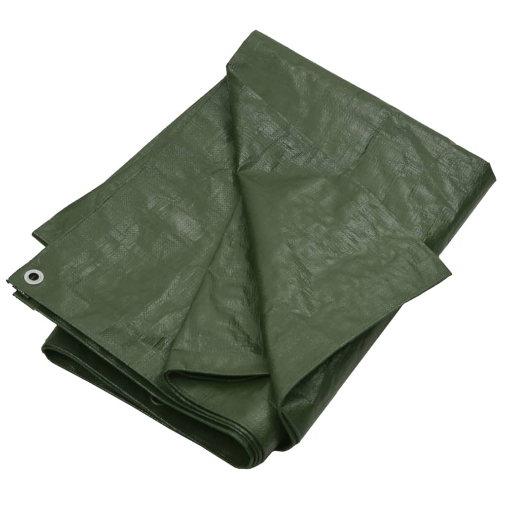 vidaXL Prelată 180 g/m², verde, 3x5 m, HDPE