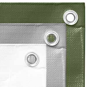 Plachta 260 g/m² 2 x 3 m zelená HDPE - obrázek 5