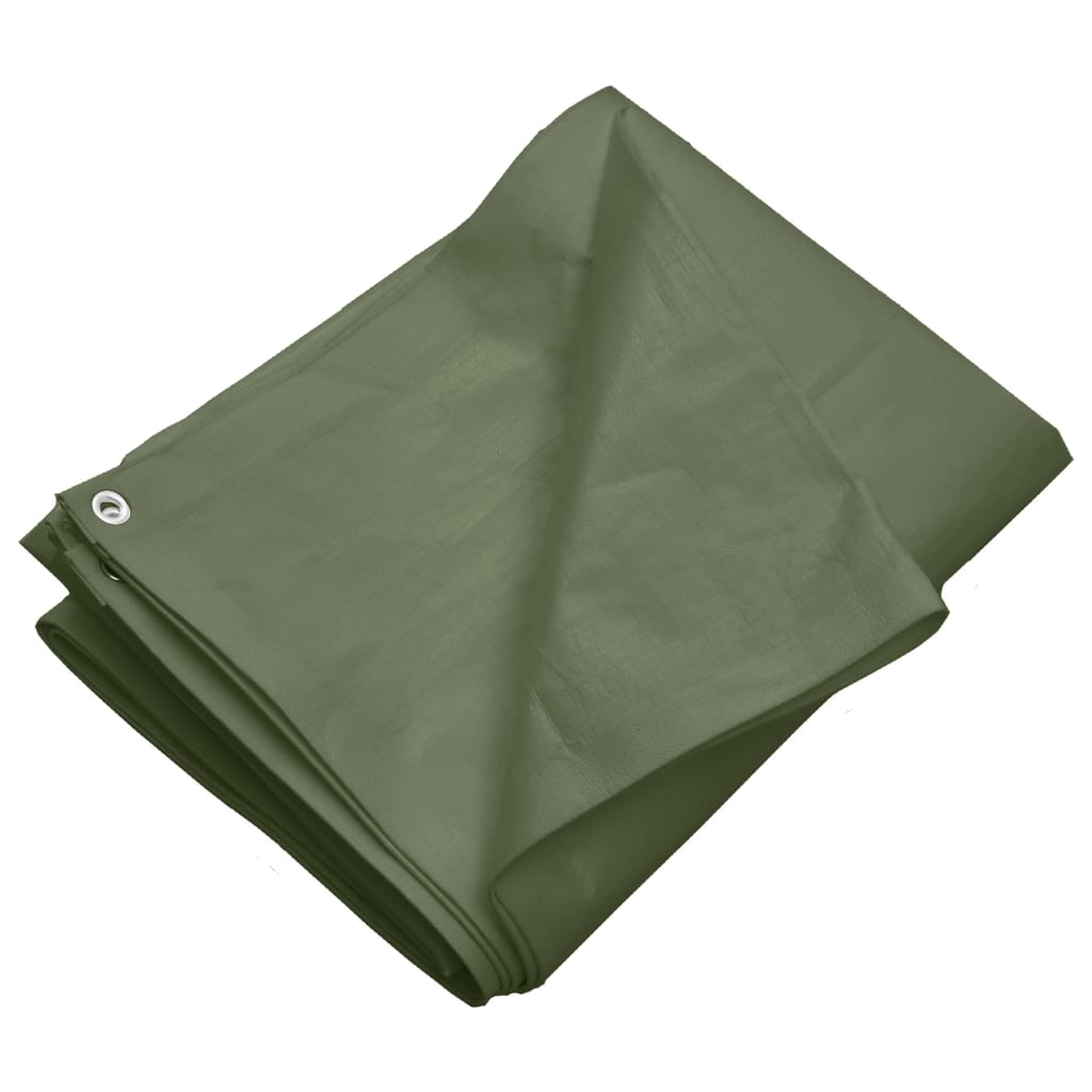 vidaXL Prelată 260 g/m², verde, 4x5 m, HDPE