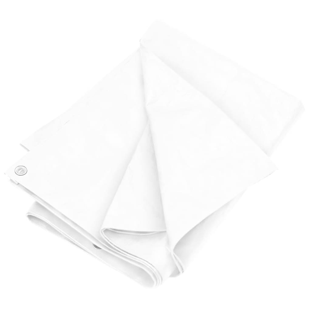 vidaXL Prelată 180 g/m², alb, 8x10 m, HDPE