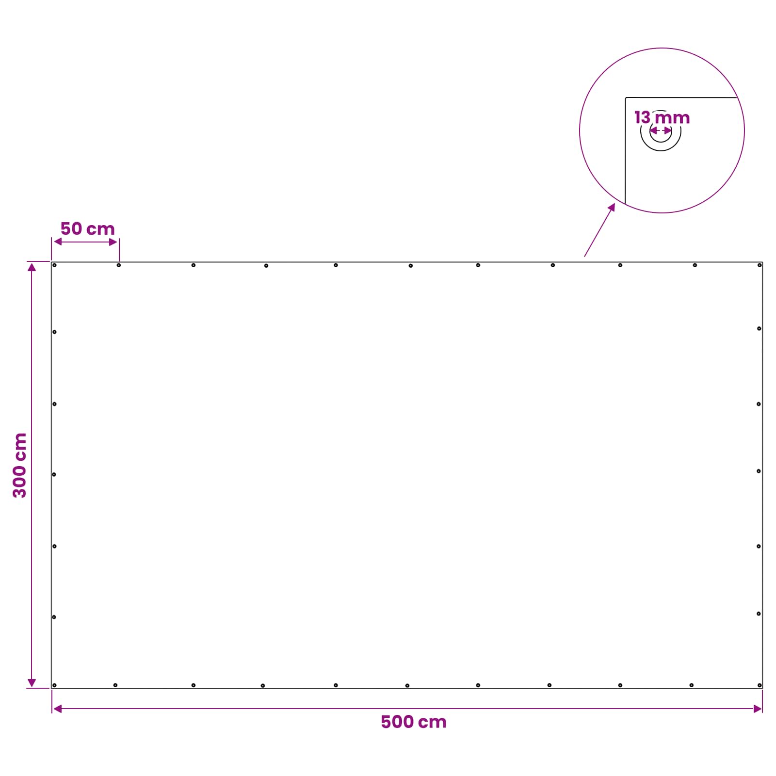 vidaXL Abdeckplane 260 g/m² 3x5 m Weiß HDPE – Bild 12