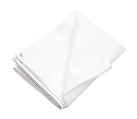 vidaXL Tarpaulin 260 g/m² 6x8 m White HDPE