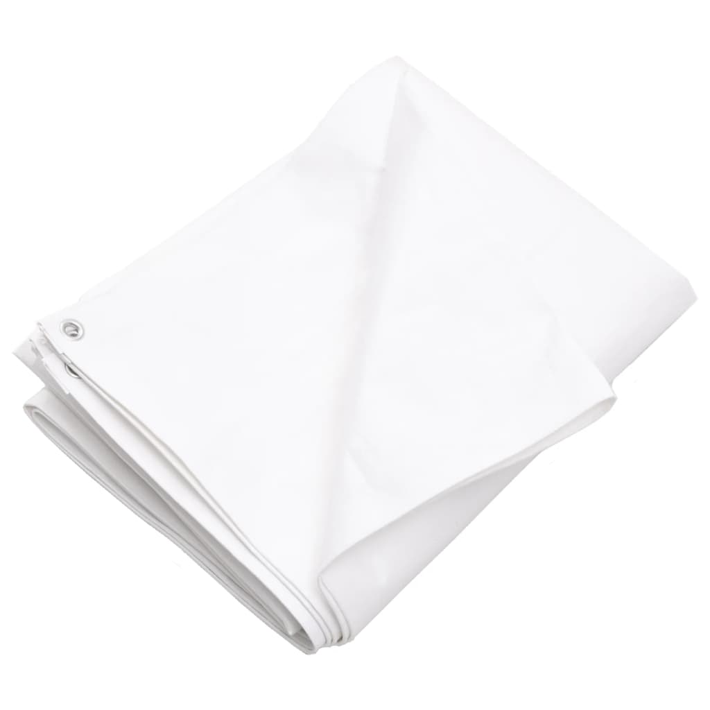 vidaXL Tarpaulin 260 g/m² 8x10 m White HDPE