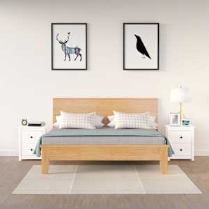 Noční stolky 2 ks bílé 50 x 35 x 61,5 cm masivní borové dřevo - obrázek 1