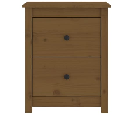 vidaXL Nachtkastje 50x35x61,5 cm massief grenenhout honingbruin
