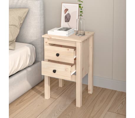 vidaXL N&aacute;ttbor&eth; 2 stk. 40x35x61,5 cm Gegnheil Fura