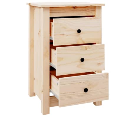 vidaXL Nattbord 40x35x61,5 cm heltre furu